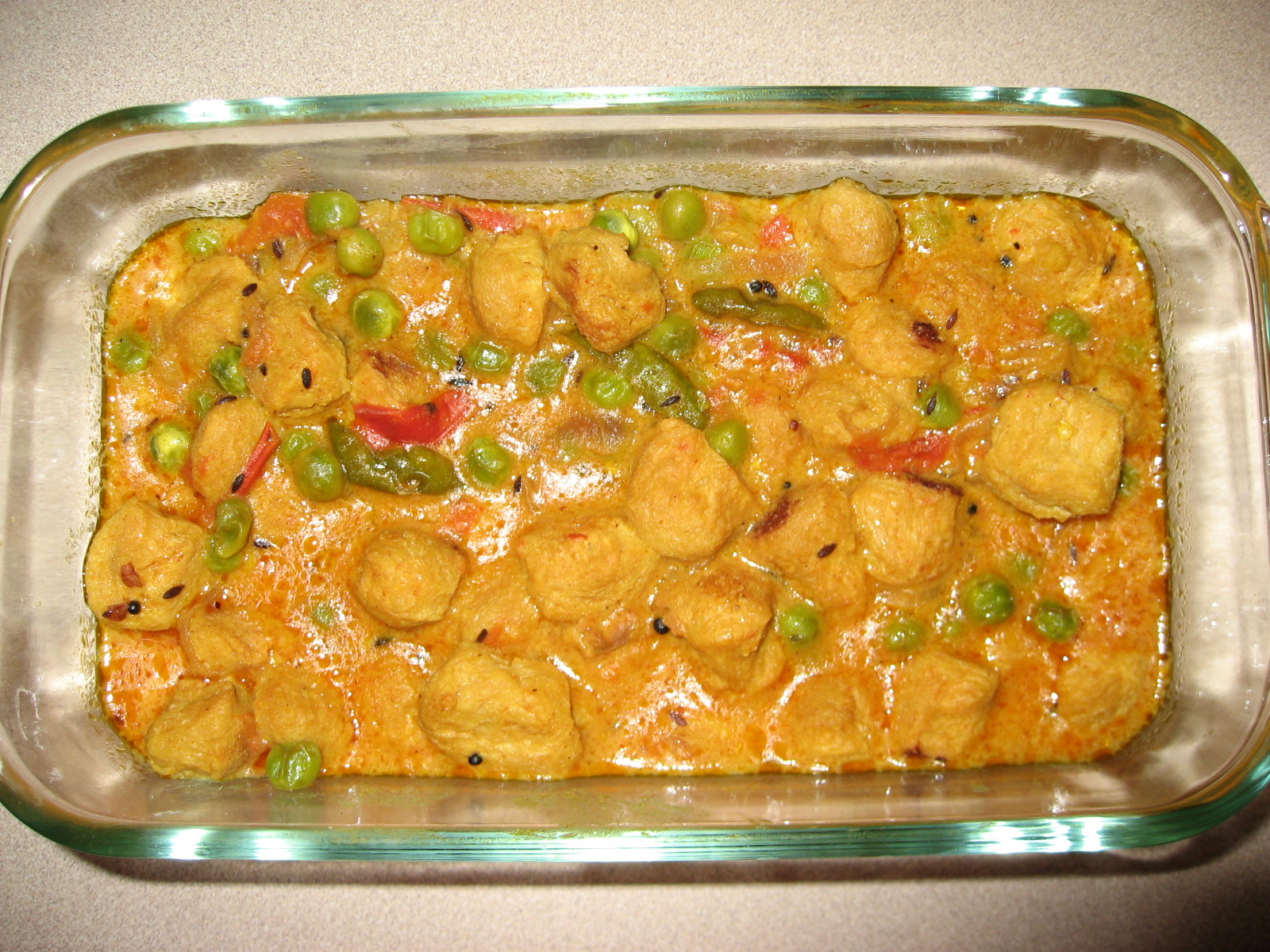 Soya Chunks with Green Peas Curry Soya Chunks with Green Peas Curry picture
